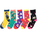 Fashion Japanese Girls Art Socks Cute Cartoons Colorful Patterns Sushi Chili Rice Ball Crew Fashion Socks Women