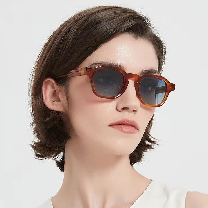 Vintage Sunglasses Thick Frame Square Shades Sunglasses 2026 High Quality Fashion Women's Acetate Sunglasses