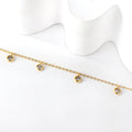 Trending Stainless Steel Gold Plated Anklets 18K for Women Fashionable Designs Jewelry White Zirconia Accessory Pendant Anklet