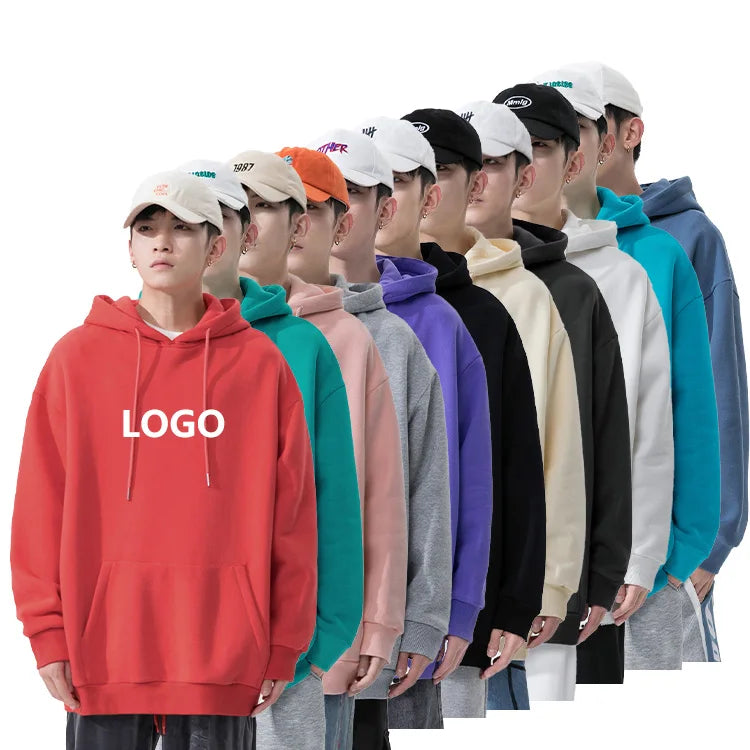 Wholesale Custom Graphic Oversize Pullover Polyester Unisex Men Gym Fitted Sport French Terry Hoodies Sweatshirt