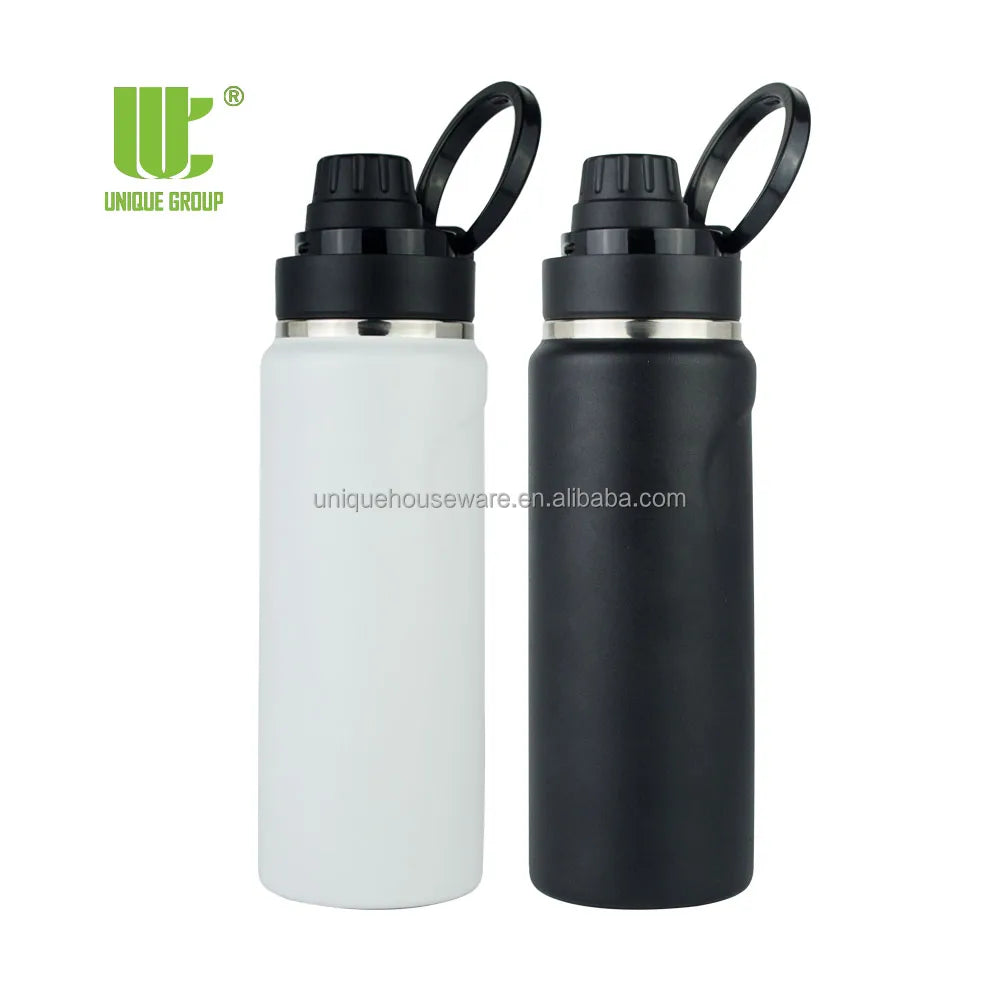 20oz Insulated Stainless Steel Water Bottle with Ring Flip Handle Dishwasher Safe Double Wall & Vacuum Sealed Flask