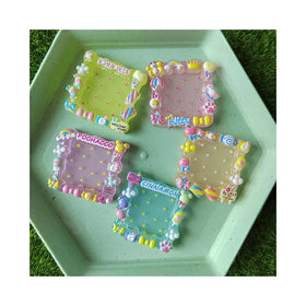 Resin Photo Frame Flatback Cabochon for Diy Phone Decoration Crafts Hair Bows Accessories