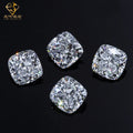 Large Stock 5A Grade Quality 3*3mm-10*10mm Cushion Cut White Cubic Zirconia Loose Gemstone Machine Cut CZ Stones