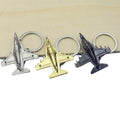 3D Airplane Model Metal Keychain Mini Aircraft Gift Key Ring