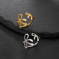 Stainless Steel Butterfly Bow Gold Plated Ring Cute Animal Butterfly Bow Ring Jewelry Gifts for Women Girls