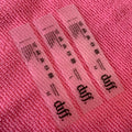 Stitching on clear Washing Size TPU Swimsuits Labelsoft Transparent Printing TPU Plastic Tag for Swimwear