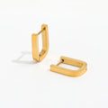 JOOLIM Jewelry PVD 18K Gold Plated Simple Geometric Hoop Earring Stainless Steel Trendy Jewelry New