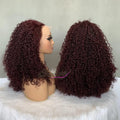 100% Human Hair SDD Pixie Curls Full Frontal Lace Wig14 to 28 Inches Perruque Transparent Lace Frontal #99j Wine Color Wigs