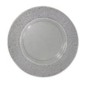 Wholesale Clear Plastic Pearl Beaded Plates Wedding Decoration Price Clear Charger Plates with Silver Beads