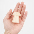Huiying Pocket Stone Healing Craft Marble Mushroom Statue Carved Natural Stone Crystal Figurine