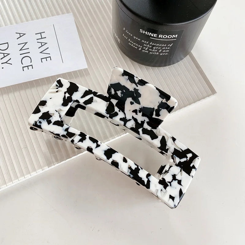 Wholesale Solid Color Hair Claw Clips Plastic Alligator Clips Korean Style Multiple Design Flower Claw Clip for Women Girls