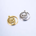 2022 New Jewelry Necklace Eye Pendant Charms DIY Gold Plated Stainless Steel Charms Bulk for Jewelry Making
