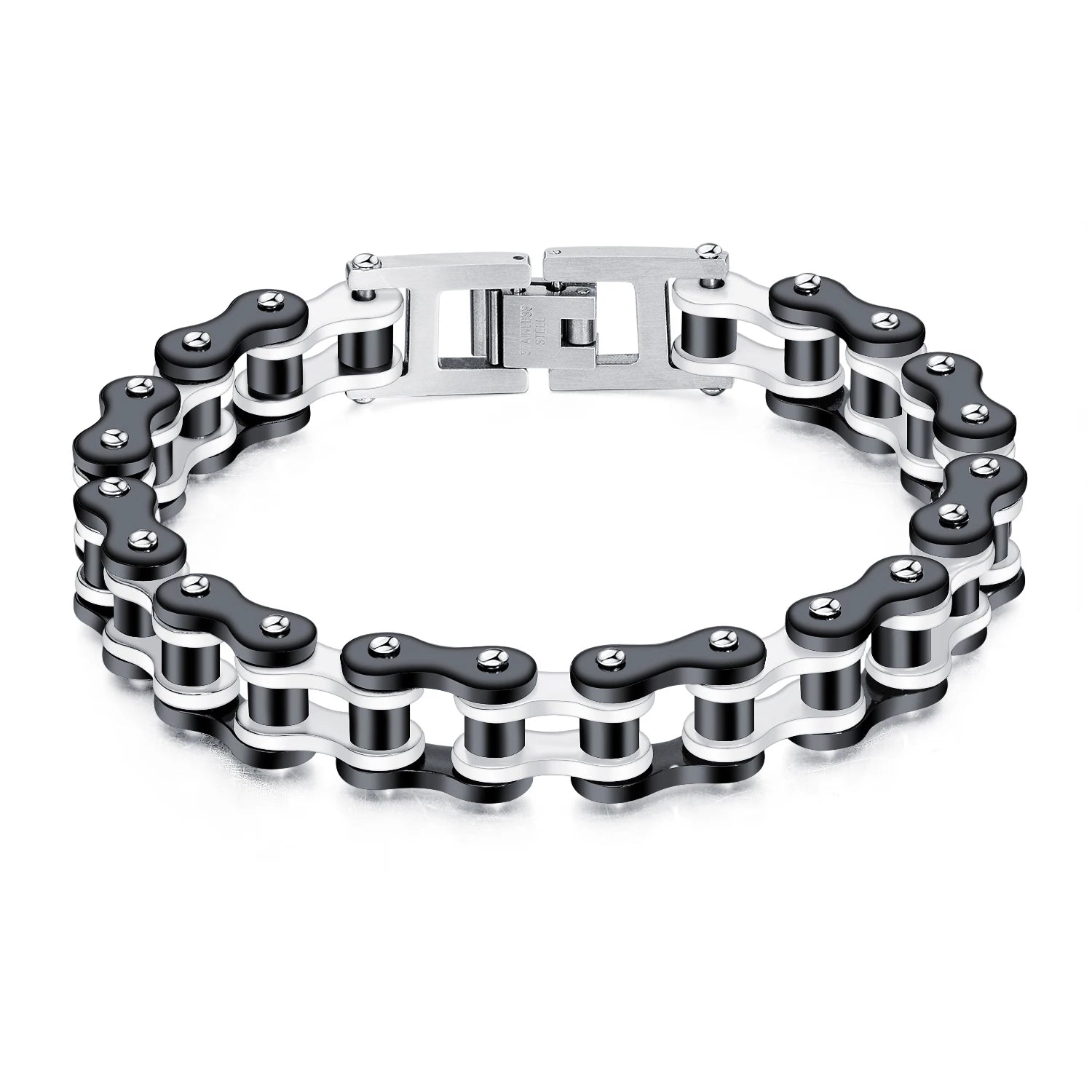 Wholesale Chunky Chain Wristband Men's Jewelry Punk Style Stainless Steel Motorcycle Chain Bracelet