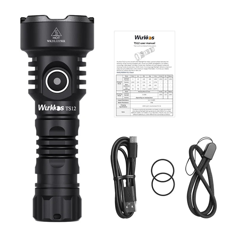 Hot Selling High Quality 1050lm 432m Powerful Torch with Power Indicator ATR Rechargeable LED Flashlight