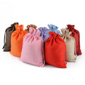 Upscale Brown 7x9cm Custom Logo Linen Jewelry Bag Digital Printing Burlap Drawstring Pouch for Small Gifts Wholesale