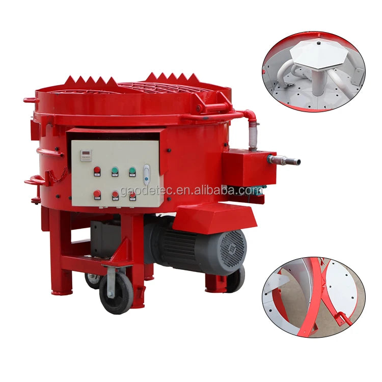 Fast Mixing Speed and Homogeneous 250kg Refractory Pan Mixer with Walking Wheel for Sale