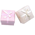 Custom Logo Small Jewelry Paper Gift Box Girls Ring Jewelry Color Cheap Packing Storage Box with Ribbon