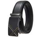 LY36-25635-1 Factory Custom Logo Luxury Real Leather Ratchet Belt No Hole Adjustable Buckle Men's Designer Genuine Leather Belts