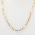 Starsgem Premium Custom Jewelry 9k Solid Gold 4mm Round Cut Moissanite Tennis Chain Necklace