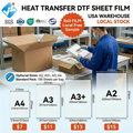 Jinlong Factory Custom Size A3 A4 A3+ Transparent Dtf Paper Pet Film Sheet for Inkjet Heat Transfer Digital Printing