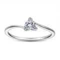 SunStar TL-065 925 Sterling Silver Engagement Ring Fine Jewelry With Butterfly Star Pattern Setting Inlay for Wedding or Party