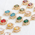 M768  10pcs/lot Jewelry Accessoriespass REACHnickel Free18k Gold Platedzircon Pendantsearrings Making