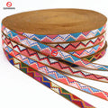 20mm Jacquard Webbing Colorful Cotton National Style Ribbon for Garments Shoes Bags Belt Hat  Headwear Accessories Wholesale