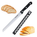 8 Inch Bread Knife with Cover Serrated Edge and Ergonomic Handle for Cutting Bread and Homemade Sourdough