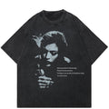 OEM Factory Custom Retro Washed DTG Printed Crew Neck T-shirt Oversized Heavyweight Cotton Acid-washed Vintage  Tee Shirt Top