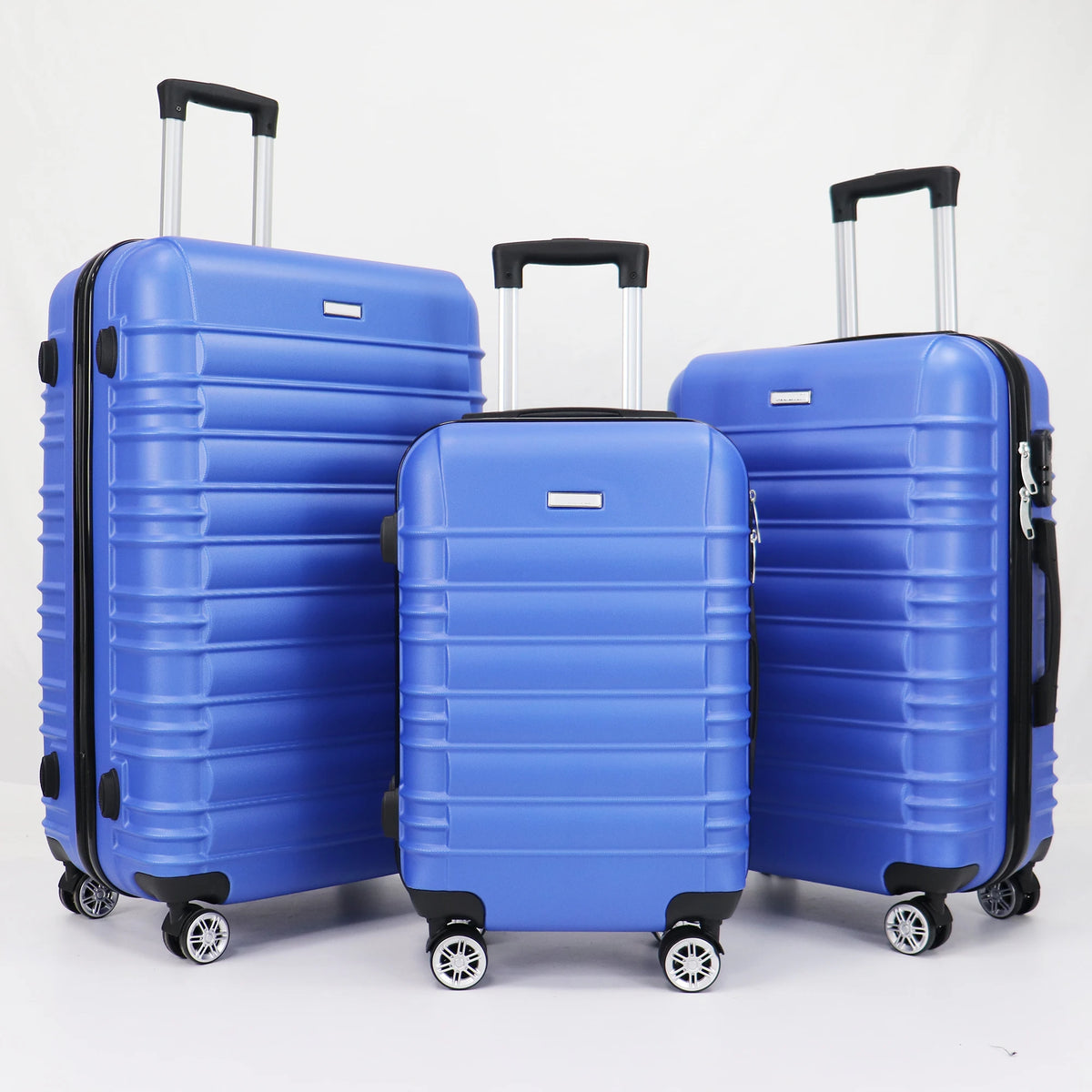OEM Factory's Custom Logo Large ABS Hard Shell Luggage Set 360 Degree Spinner Wheels Water Resistant Unisex Travel Suitcase