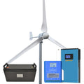 24V 2000W Home Wind Power System with 24V 100AH 2400Wh LiFePO4 Power Bank High Capacity Wind Generator
