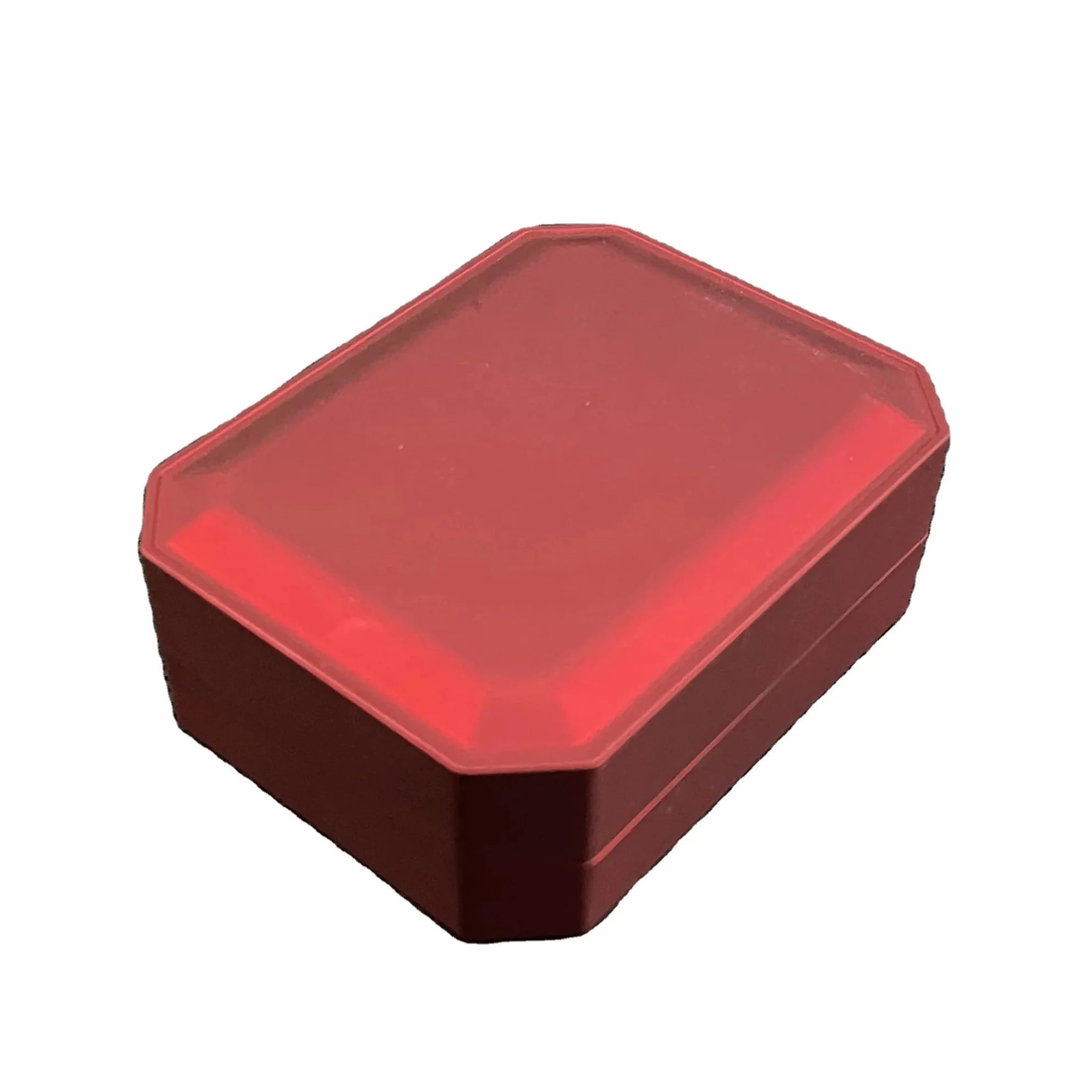 Customized Your Logo Luxury Red Octagonal LED Necklace & Pendant Box 70*90*35mm Paper Box