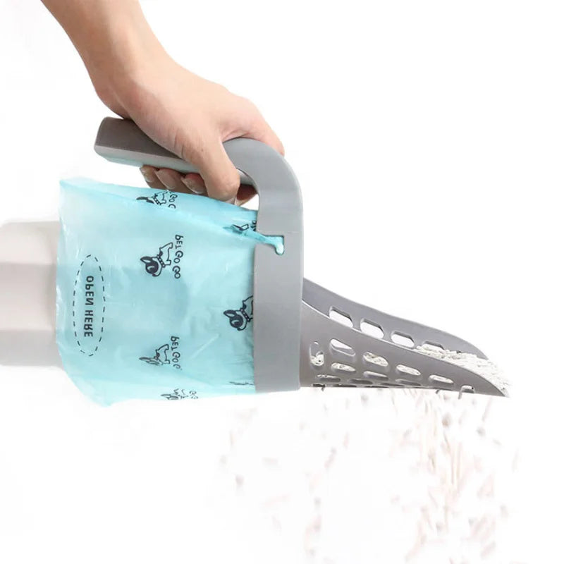 2024 Best Selling Easy Clean PP Material Cat Litter Shovel and Poop Bag Kit with Self-cleaning Litter Box Scoop and Filter