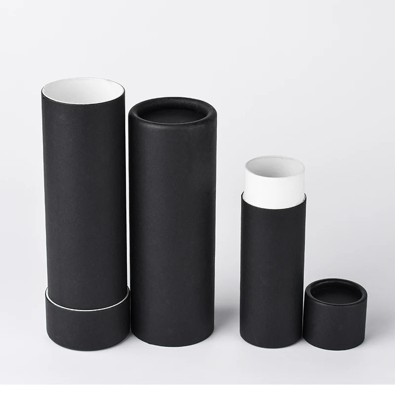Empty Kraft Paper White Black Deodorant Stick Container Packaging 7g 14g 25g 60g 75g Push Paper Tube