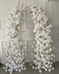 Wedding Rose Horn Flower Arch Backdrop Wedding Arch Flower Arrangement Artificial Silk Flower Arch Decoration