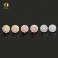 Pass Diamond Tester Fashion Stud 925 Sterling Silver Hip Hop Round Iced Out VVS Moissanite Earrings