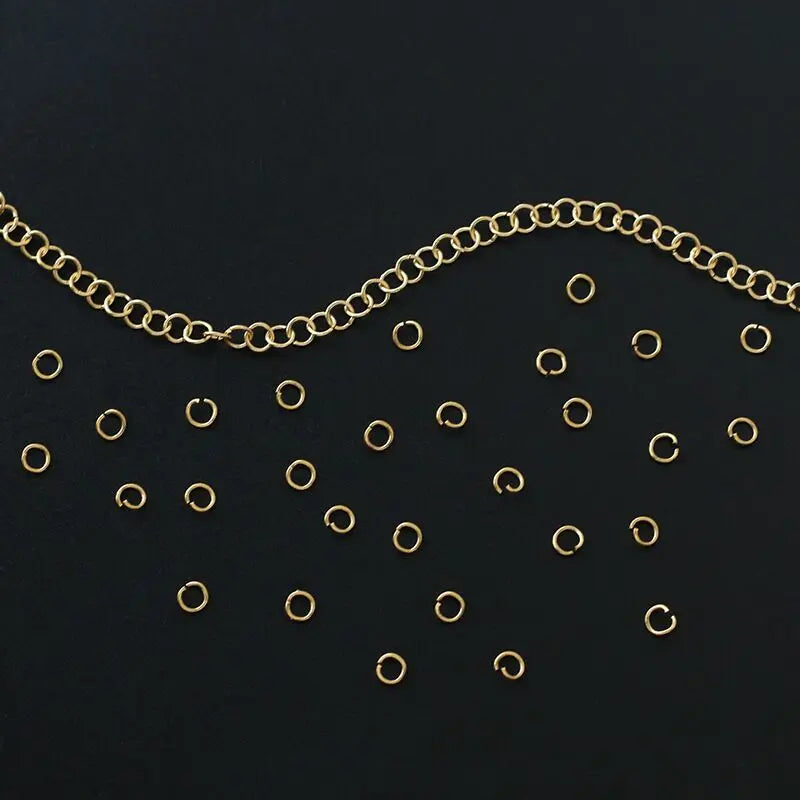Multi Sizes Open Jump Ring 4mm 5mm Stainless Steel Jewelry Findings and Components Gold Jump Rings for Necklace Bracelet