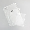 Promotional Loos-Leaf A5 A6 A7 PVC Storage Bag Business Card Holder Money Organizer Waterproof Cash Envelopes with Zipper