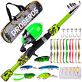 WEIHE Fishing Set for Kids Including Fishing Rod Reel Hook Lure and Bag