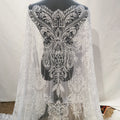 Handmade Embroidery Beaded Bridal Lace Fabric French Sequined Lace Fabric for Wedding Party Dress