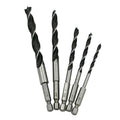 Wood Drill Bit Set 4mm 5mm 6mm 8mm 10mm Wood Plank Hole Special 1/4" Hex Shank Quick Change Three-point Woodworking Drill Bit