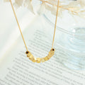 Vintage Clavicle Choker Stainless Steel Pvd Plated Snake Chain Square Charm Necklace for Women Girls Gift Jewelry