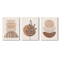 Minimalist Boho Watercolor Canvas Wall Art Set 3 Mid-Century Botanical Geometric Neutral Abstract Prints Room Wall Decor