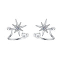 Fashion Luxury Jewelry Snow Shape Earrings 925 Sterling Silver 0.28ct Moissanite Diamond Earrings Valentine Day Gifts for Women