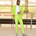 New Design Green Slim Fit Men Suits Two Pieces One Button Wedding Jacket and Pants Custom Made Prom Men's Formal Wear Suits Coat