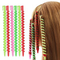 Long Spiral Hair Curlers No Heat Spiral Curls Styling Rollers Accessories for Home Salon DIY Hairstyling Random Colors
