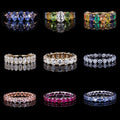 Custom Jewelry 10K 14K 18K Solid Gold Lab Grown Sapphire Gemstone Lab Diamond Moissanite Wedding Rings for Women
