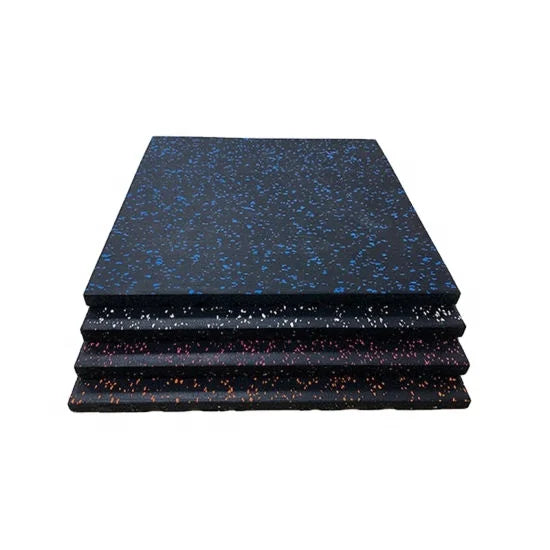 Eco Compound Colored Anti-Shock Rubber Floor Mat for Gym and Home Use 15-30mm Thickness Options
