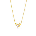 Nabest Non Tarnish Stainless Steel Letter V Geometric Necklace Fashion Jewelry Women Rhinestone Jewelry Chokers