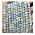 Natural Beryl Gemstone Beads 6mm 8mm 10mm 12mm Round Loose Stone Beads DIY Beryl Bracelet for Jewelry Making